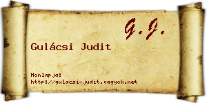 Gulácsi Judit névjegykártya